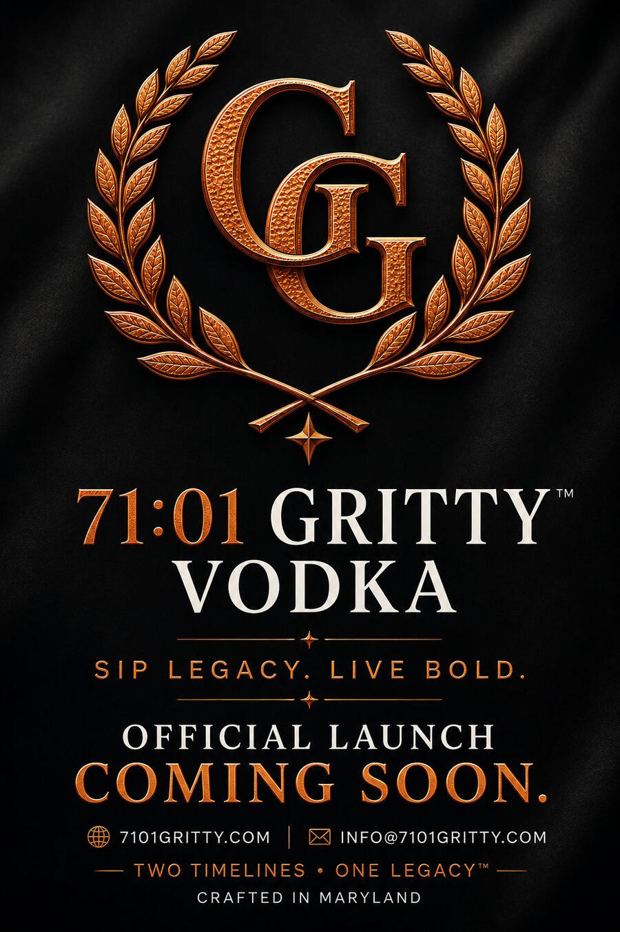 71:01 GRITTY™ Vodka | Official Launch Coming Soon